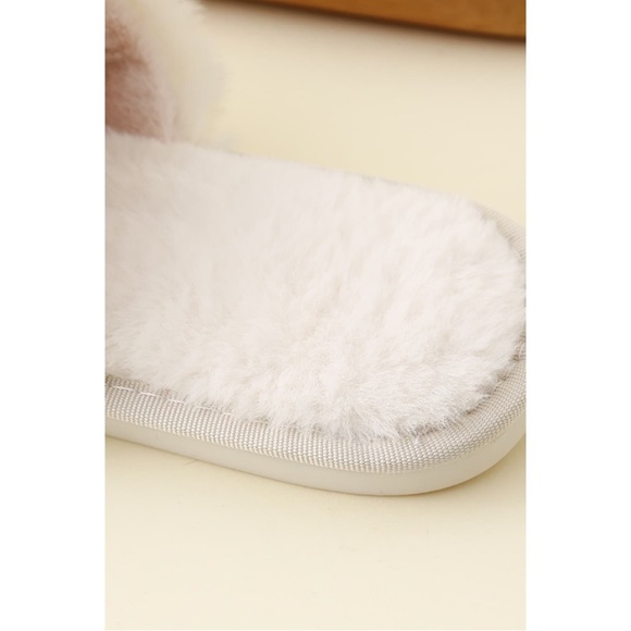Faux Fur Open Toe Slippers - Picture 7 of 8